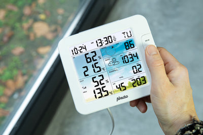 Alecto WS5400 - Station météo professionnelle 8 en 1 avec Wi-fi, app et capteur extérieur sans fil , blanc