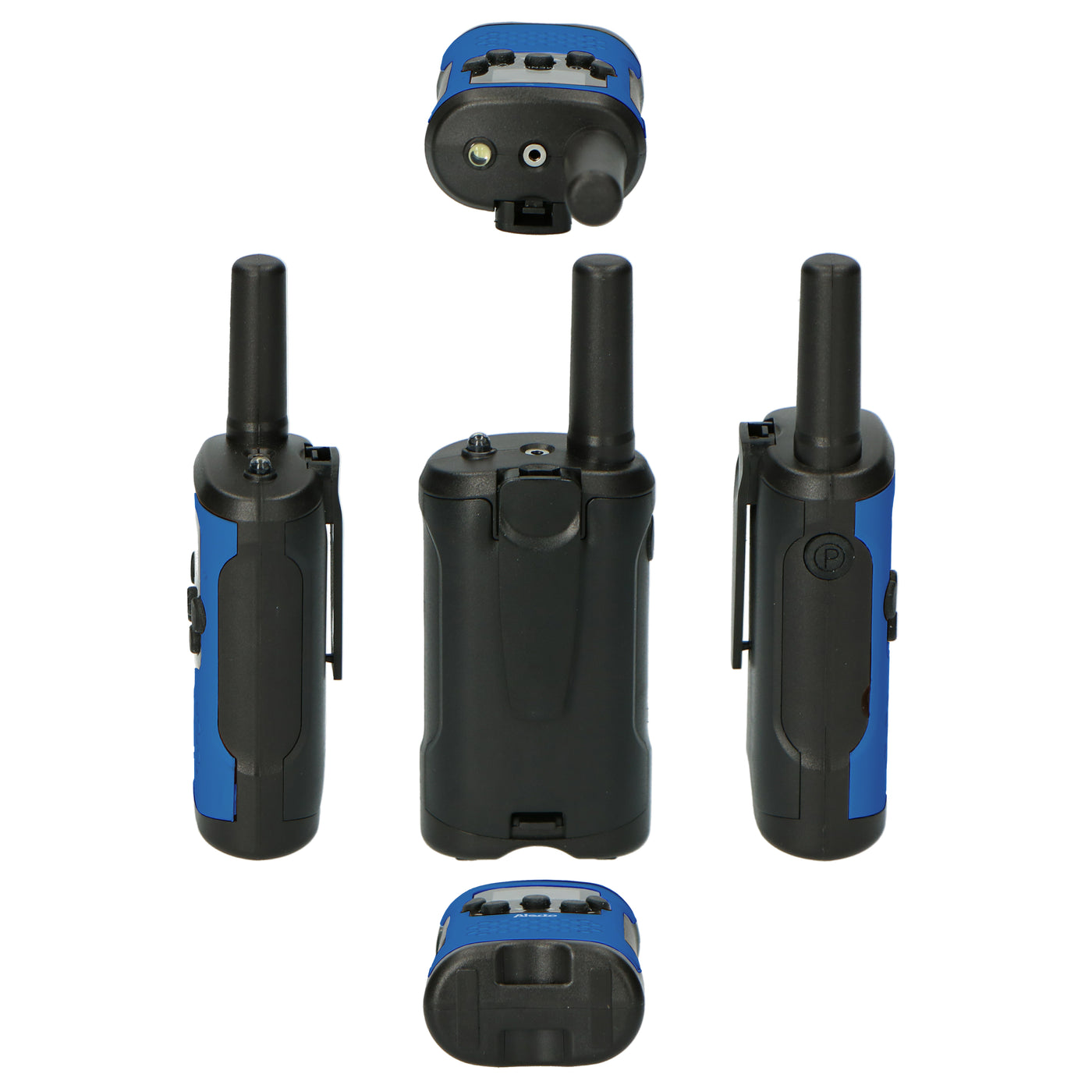 Alecto FR-115BW - Lot de deux talkie-walkies pour enfants, Portée jusqu’à 7 kilomètres, blue/noir