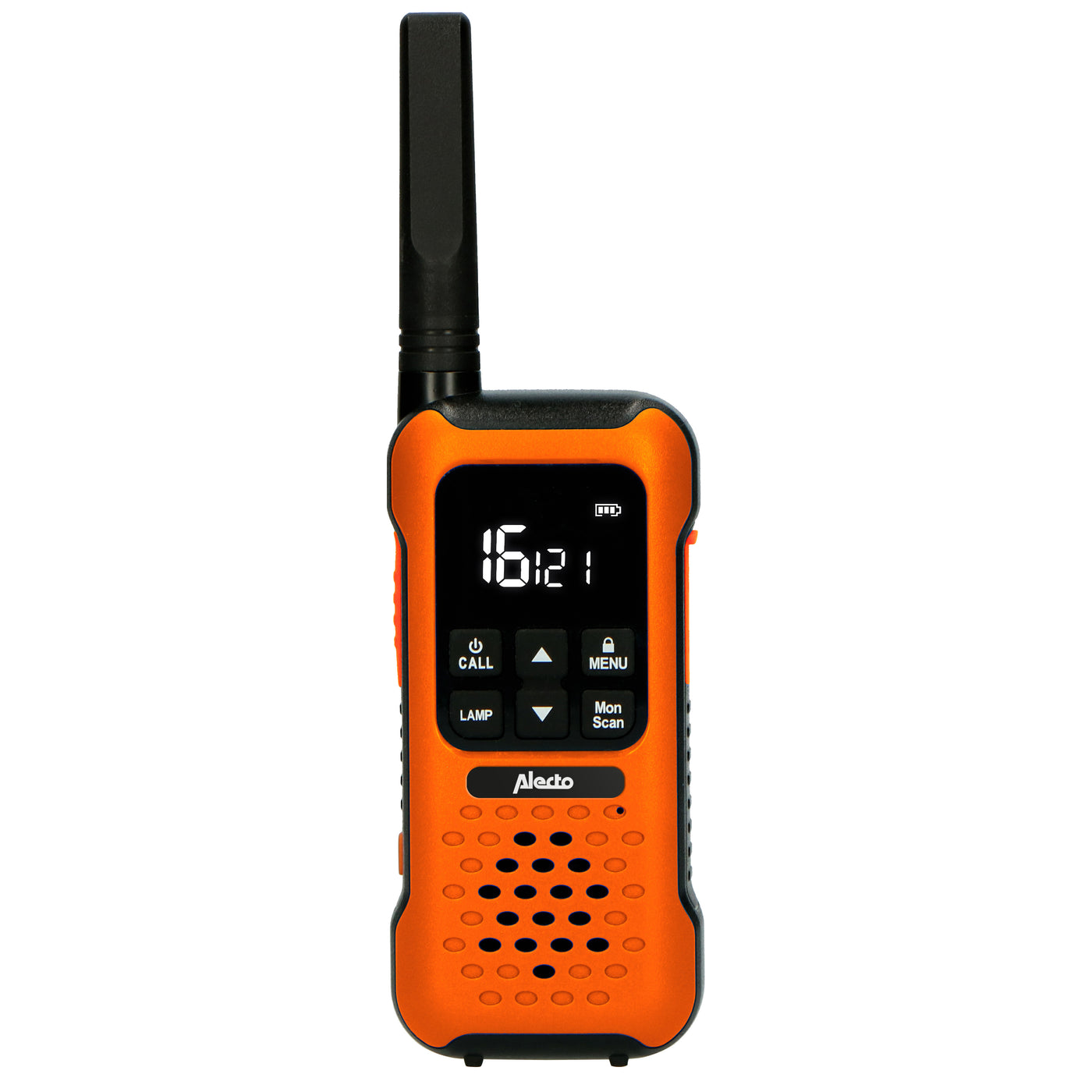 Alecto FR300OE - Paire de talkies-walkies anti-chocs, portée jusqu’à 10 kilomètres - Orange/Noir