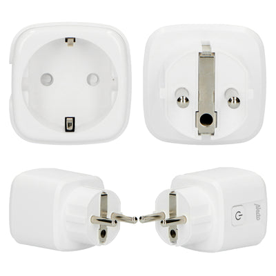 Alecto SMART-PLUG10 - Prise intelligente Wi-Fi, 16A, 3680W, pack de 2, blanc