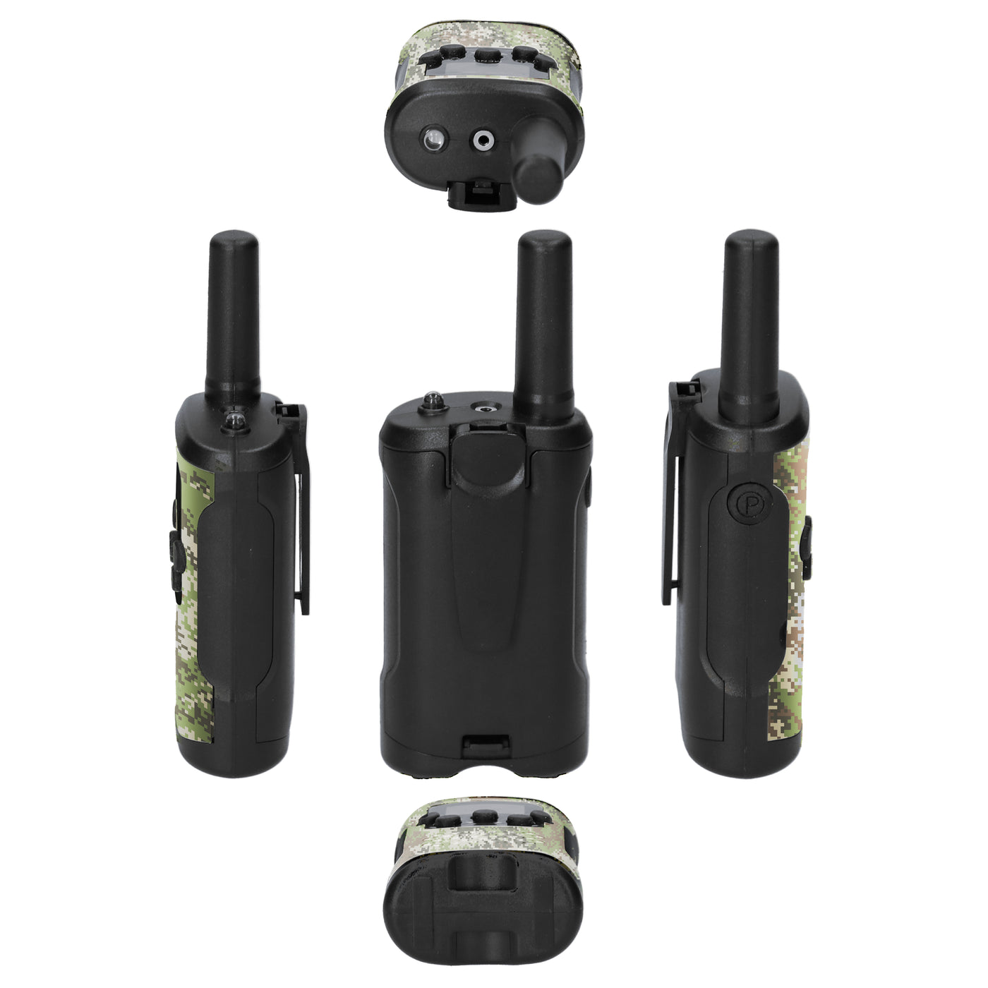 Alecto FR115CAMO - Lot de deux talkie-walkies pour enfants, Portée jusqu’à 7 kilomètres, camouflage