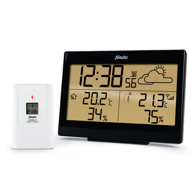 Alecto WS-2300 - Station météo avec capteur extérieur sans fil, noir