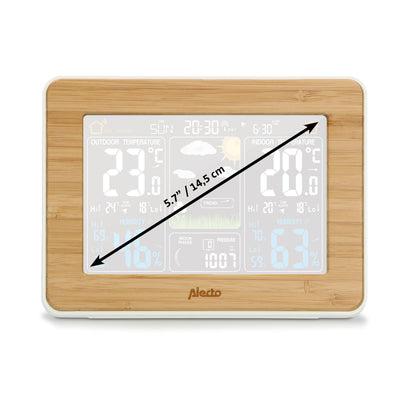 Alecto WS-1560 - Station météo avec capteur extérieur sans fil, bambou
