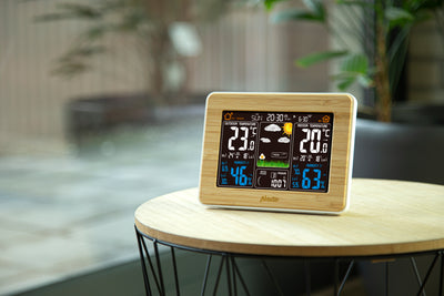 Alecto WS-1560 - Station météo avec capteur extérieur sans fil, bambou