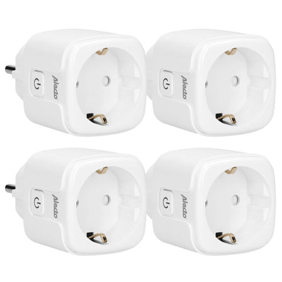 Alecto SMART-PLUG10 - Prise intelligente Wi-Fi, 16A, 3680W, pack de 3, blanc