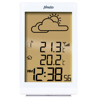 Alecto WS-2200WT - Station météo avec capteur extérieur sans fil, blanc