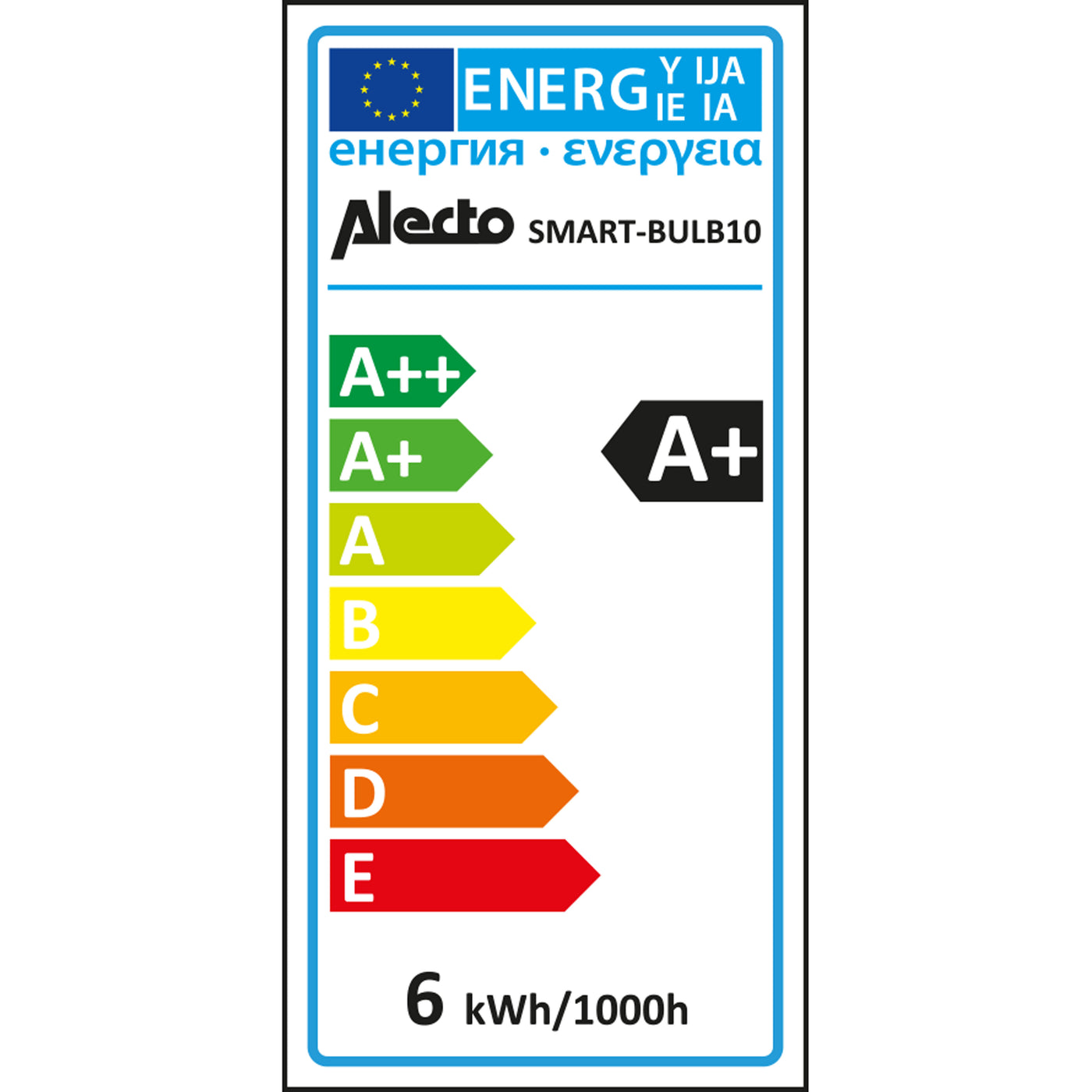 Alecto SMART-BULB10 DUO - Smart Lampe LED Wi-Fi, pack de 2, blanc