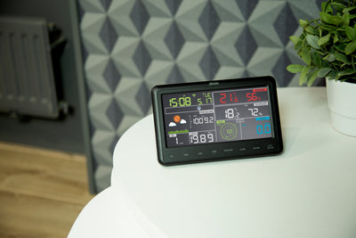 Alecto WS-5500 - Station météo professionnelle 8 en 1 avec Wi-fi, app et capteur extérieur sans fil , noir