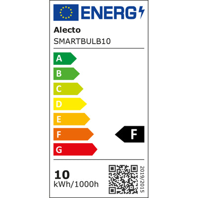 Alecto SMARTBULB10 - Ampoule LED couleur connectée Wi-Fi, E27, 9W, E27