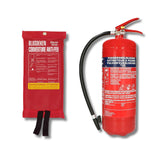 Alecto SB28 + BP-6 - Kit de sécurité incendie - Extincteur BP-6 (6 kg) + Couverture anti-feu SB28 (120 x 180 cm)