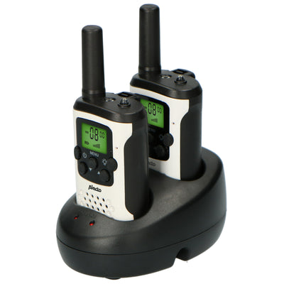 Alecto FR-175 - Lot de deux talkie-walkies, Portée jusqu’à 7 kilomètres, blanc/noir