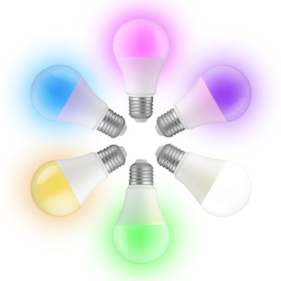 Alecto SMARTBULB10 - Ampoule LED couleur connectée Wi-Fi, E27, 9W, E27
