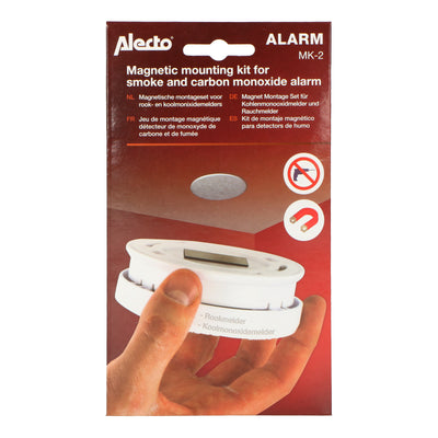 Alecto MK-2 - Kit de montage magnétique pour détecteur de fumée et de monoxyde de carbone