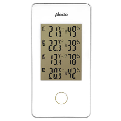 Alecto WS-1330 - Station météo avec 3 capteurs, blanc