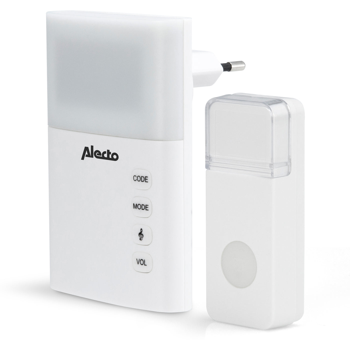 Alecto ADB-19 - Sonnette sans fil avec lumière flash, blanc