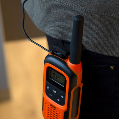 Alecto FRH-10 DUO - Ecouteurs tube d'air talkie-walkie, pack de 2, noir