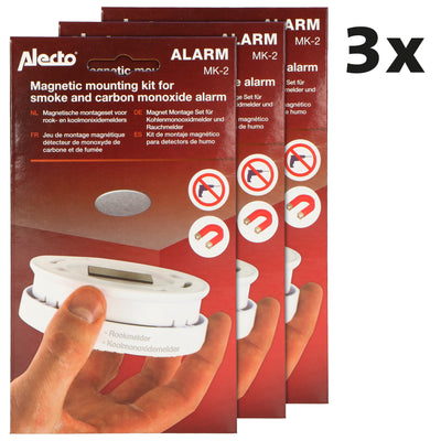 Alecto MK-2 TRIPLE - Kit de montage magnétique pour détecteur de fumée et de monoxyde de carbone