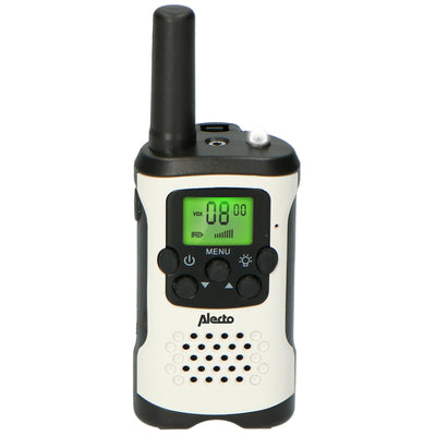 Alecto FR-175 - Lot de deux talkie-walkies, Portée jusqu’à 7 kilomètres, blanc/noir