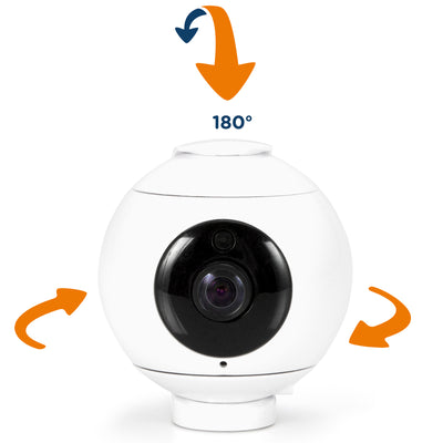 Alecto DVC-180 - Caméra intérieure Wi-fi avec angle de vision de 180 degrés - Blanc