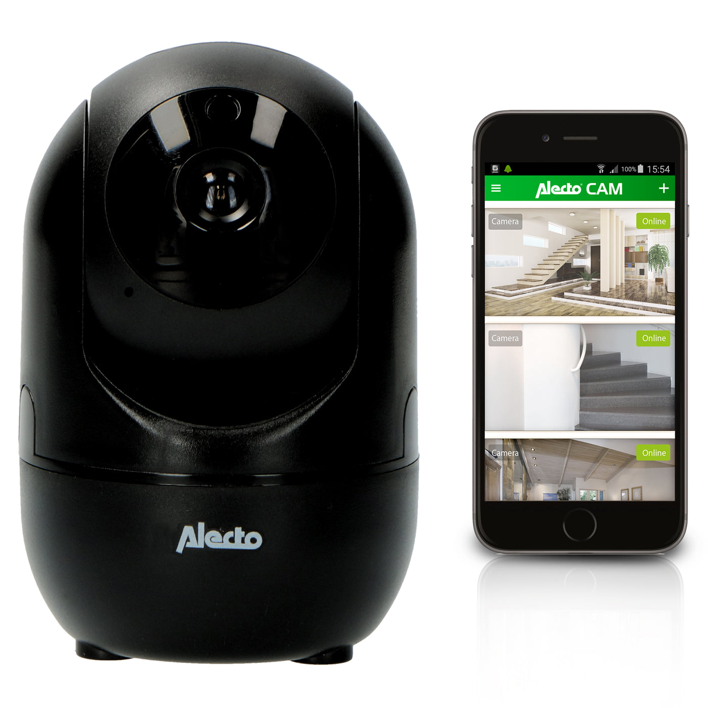 Alecto DVC-155+ - Caméra intérieure Wi-fi  - Noir