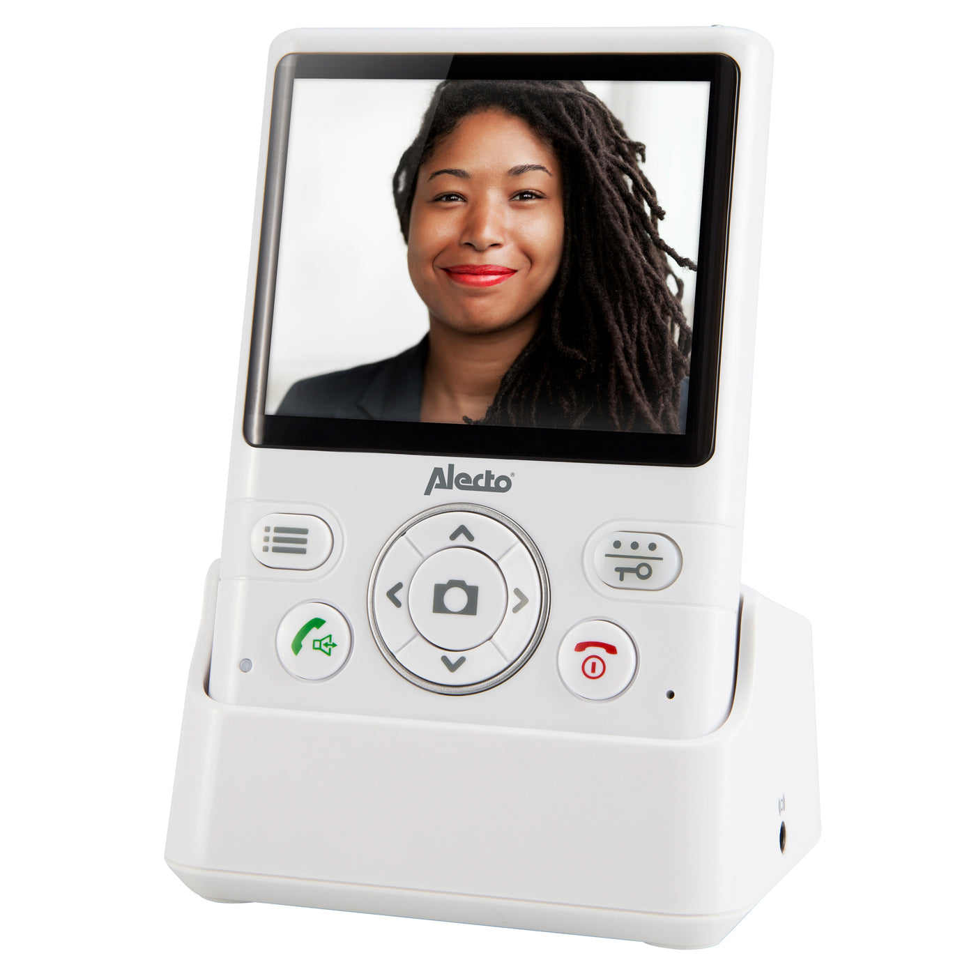 Alecto ADI-250 - Sonnette intercom avec caméra et écran couleurs 3.5", blanc/argent
